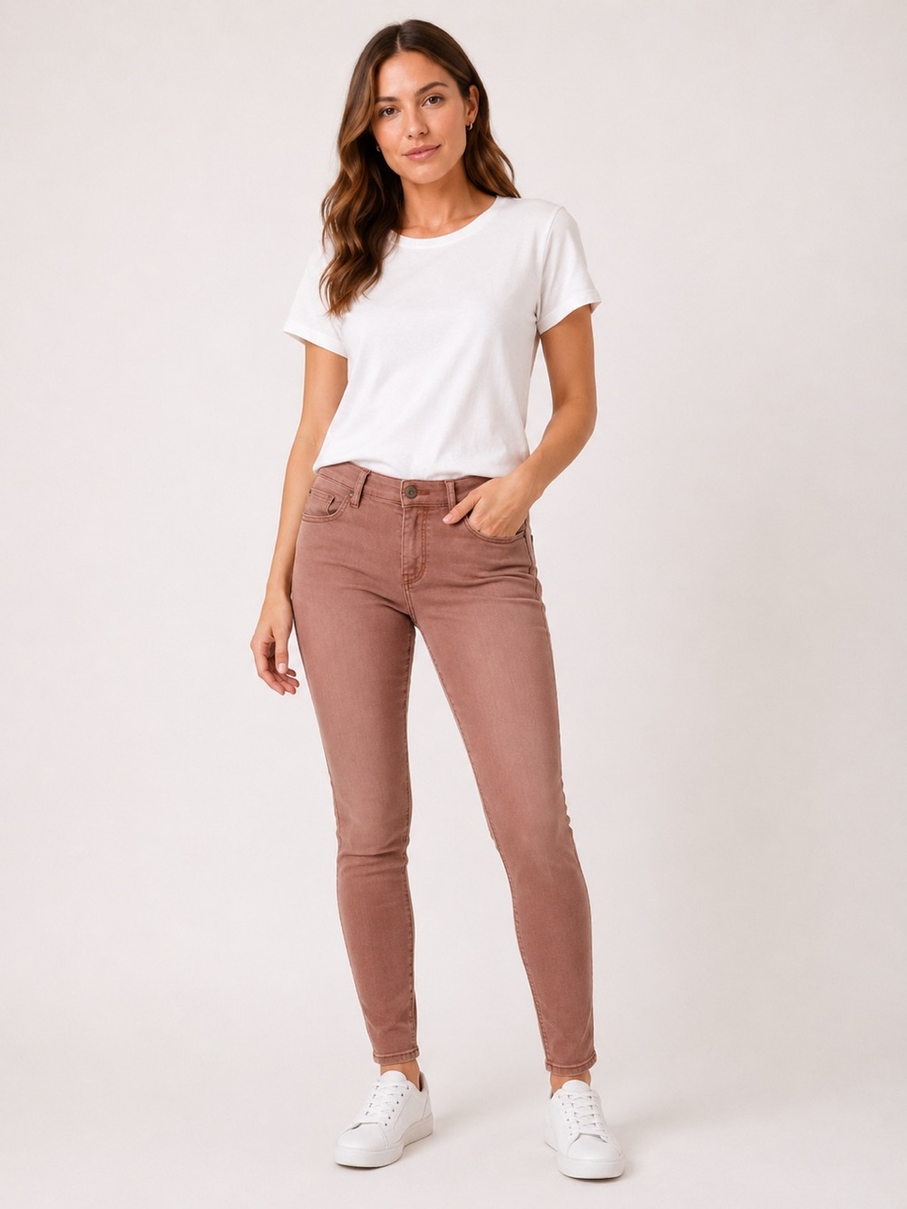 Obey Skinny Jeans in a Washed Rust color womens size 27